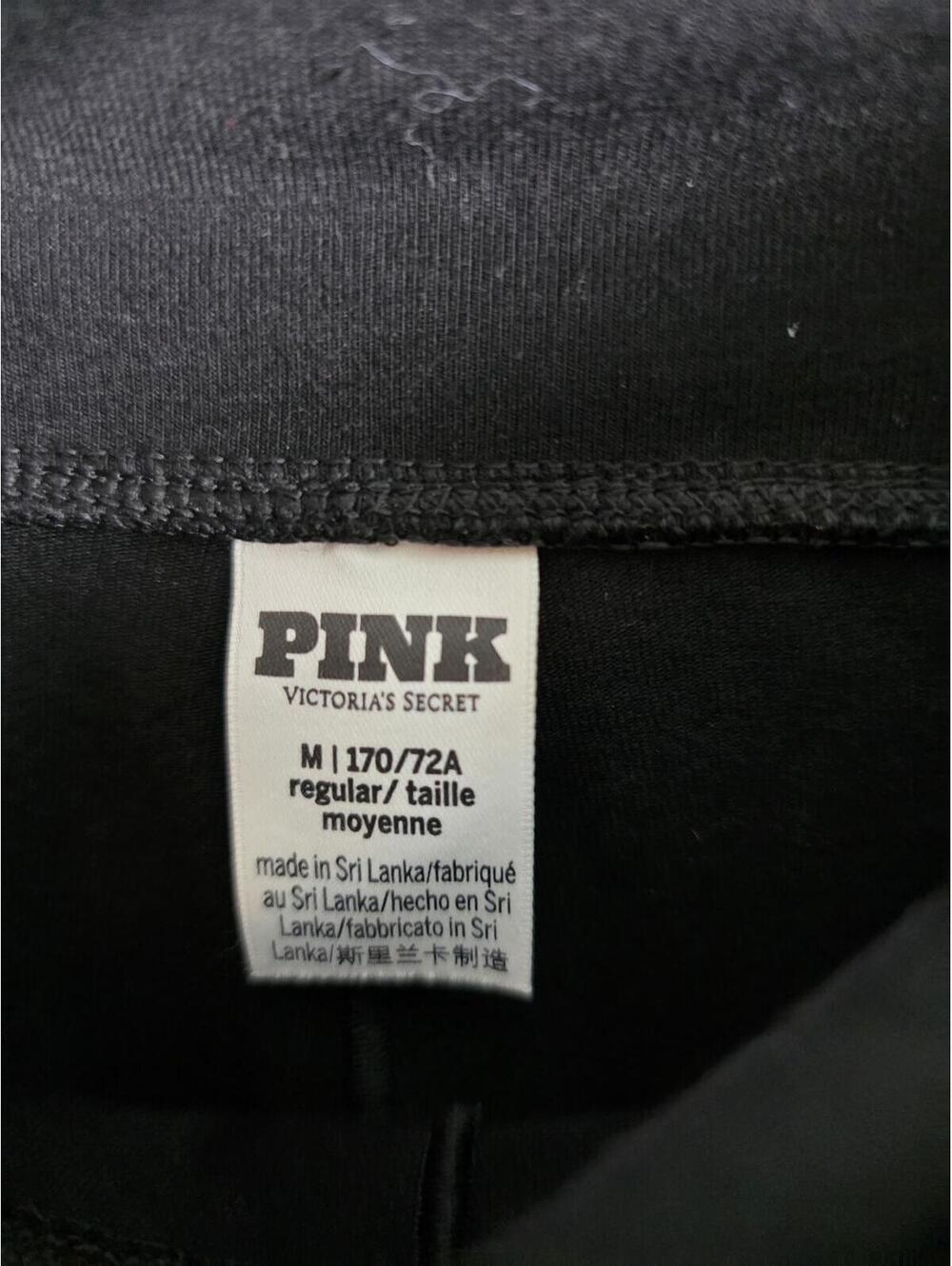 Victorias Secret PINK BLING Rhinestone LOVE Flared Yoga Pants Leggings Medium - Picture 4 of 5
